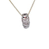 Luna Swirl Sterling Silver Necklace – CZ Ribbon Pendant
