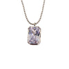 Crystal Aurora Sterling Silver Necklace – Emerald-Cut CZ Radiance