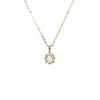 Vintage Opal & Diamond Flower Pendant – 9ct Gold