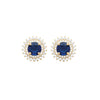 Burren "Sapphire Madelyn Earrings" – Gold