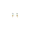 Burren “Clear Axis Stud Earrings” – Gold