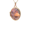 Engraved Floral Oval Locket – 9ct Gold