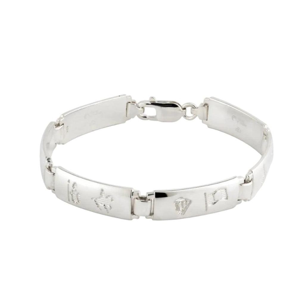Sterling Silver History of Ireland Bracelet