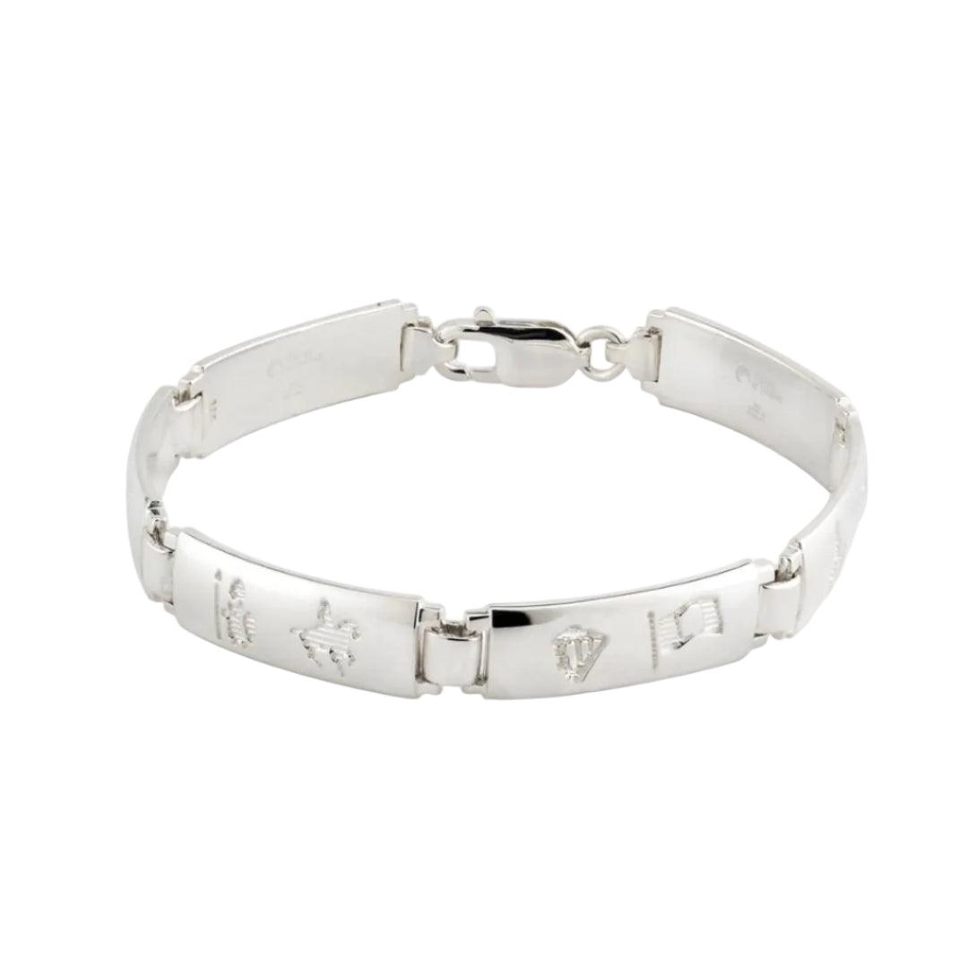Sterling Silver History of Ireland Bracelet