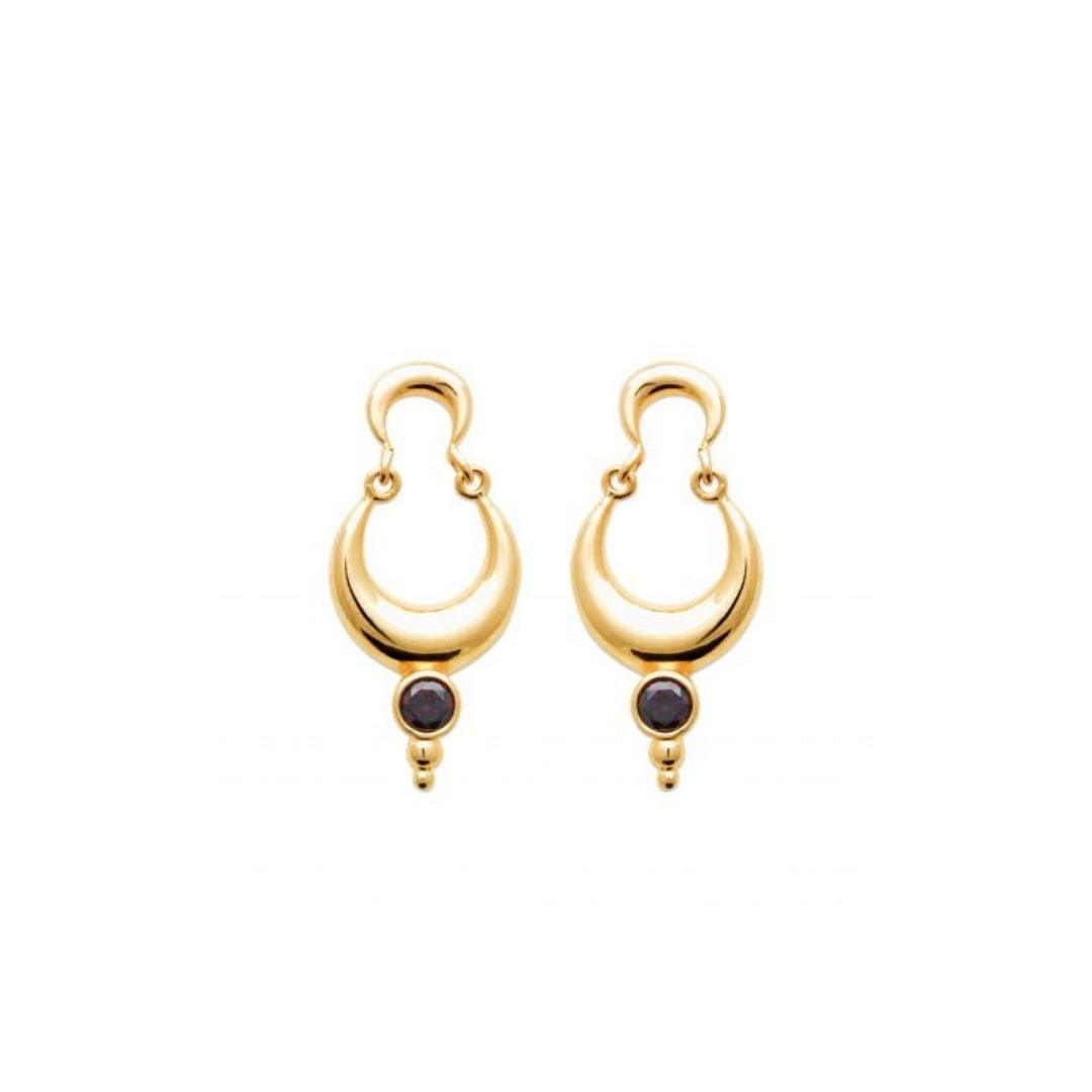 Burren “Dark Tide Drop Earrings” – Gold