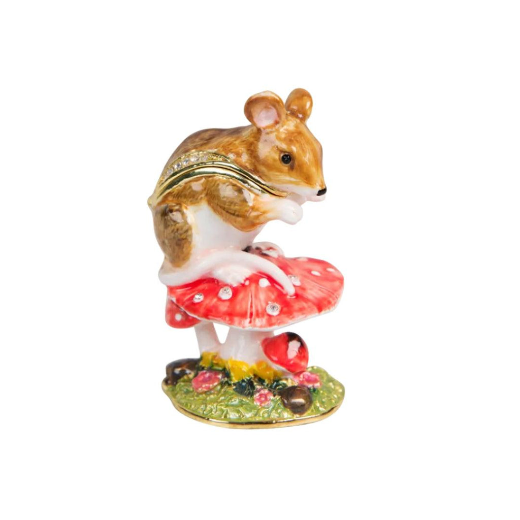 Treasured Trinket – Mouse on Toadstool Trinket Box