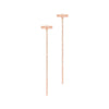 T-Bar Drop Earrings - Rose Gold