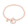 T-Bar Ball Bracelet - Rose Gold