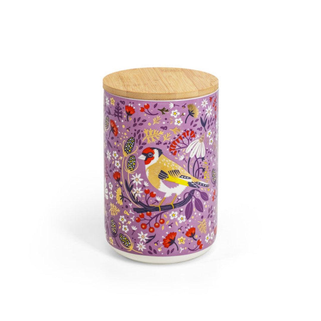 Birdy by Tipperary Crystal – Storage Jar (Goldfinch)