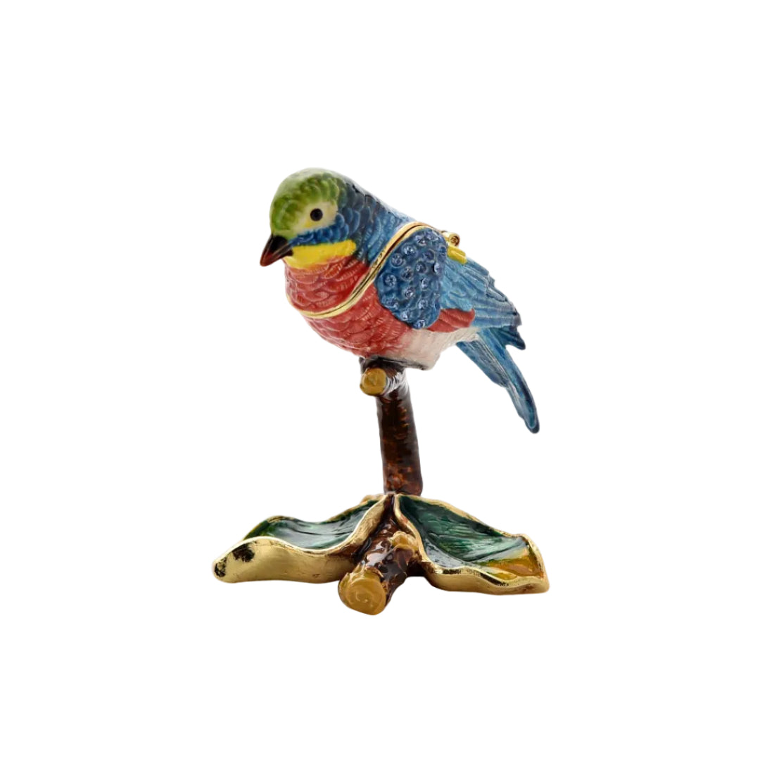 Treasured Trinket – Colourful Bird Trinket Box
