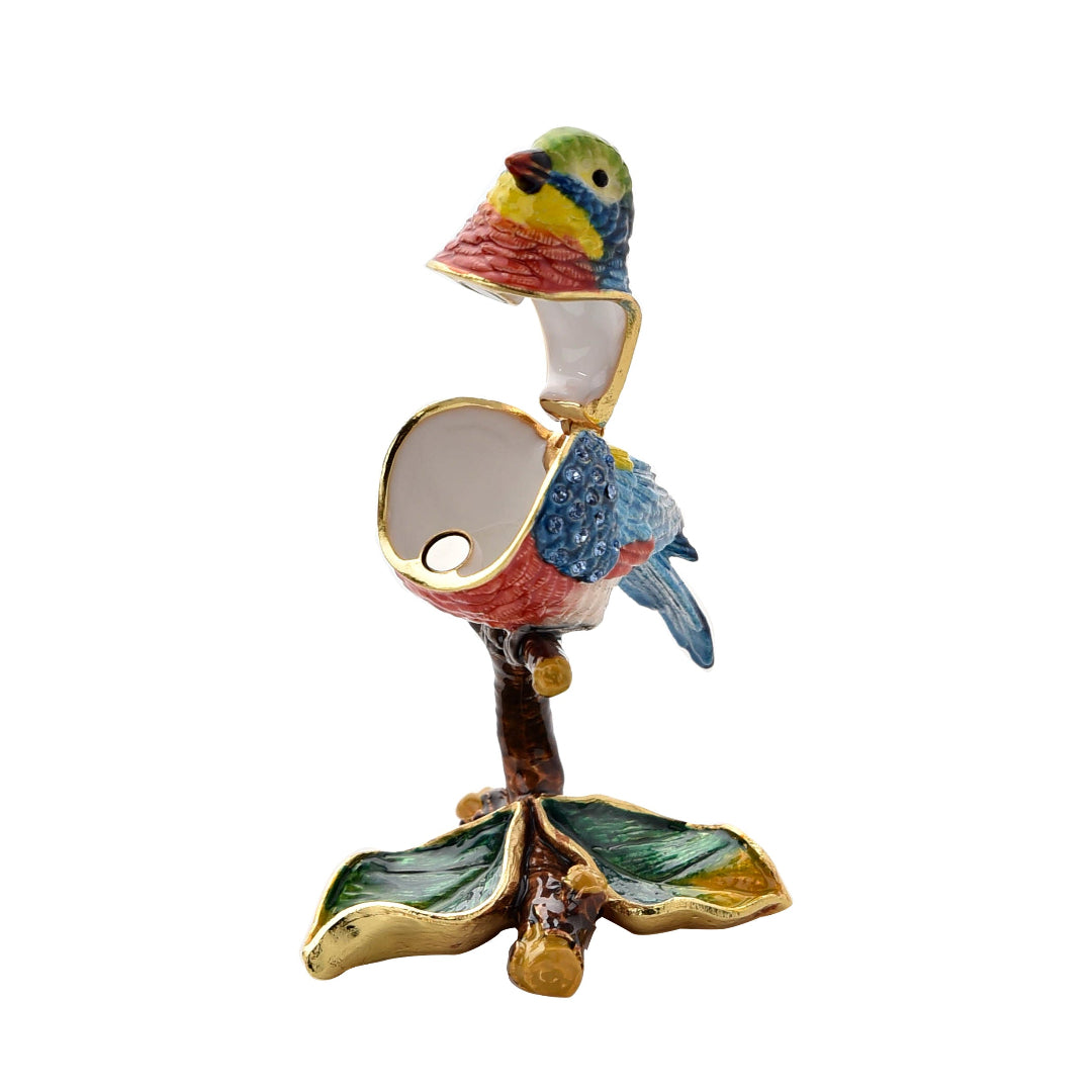 Treasured Trinket – Colourful Bird Trinket Box