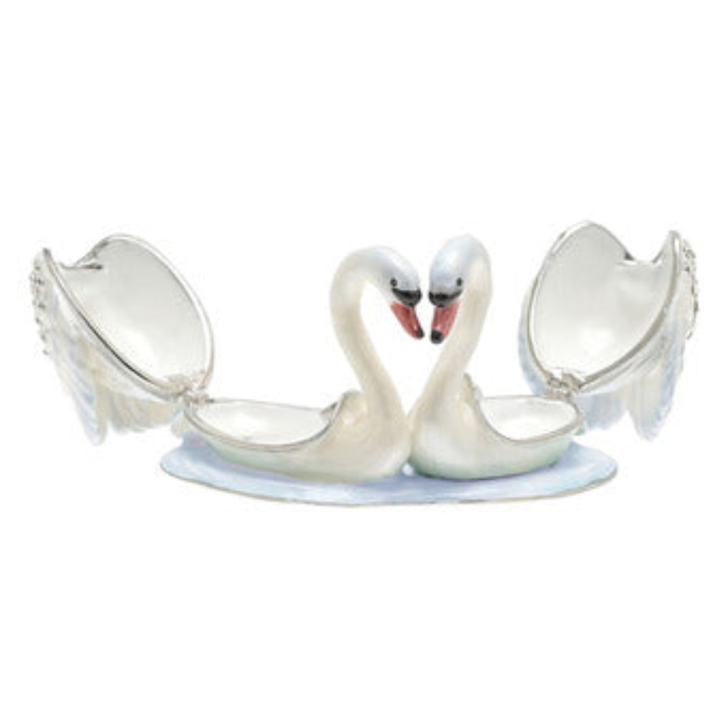 Treasured Trinket Pair of Swans Trinket Box