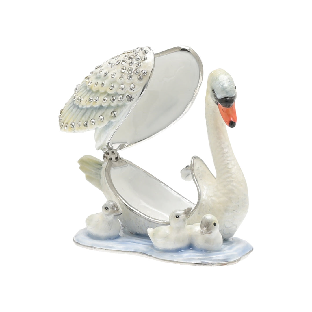 Treasured Trinket Swan & Cygnets Trinket Box