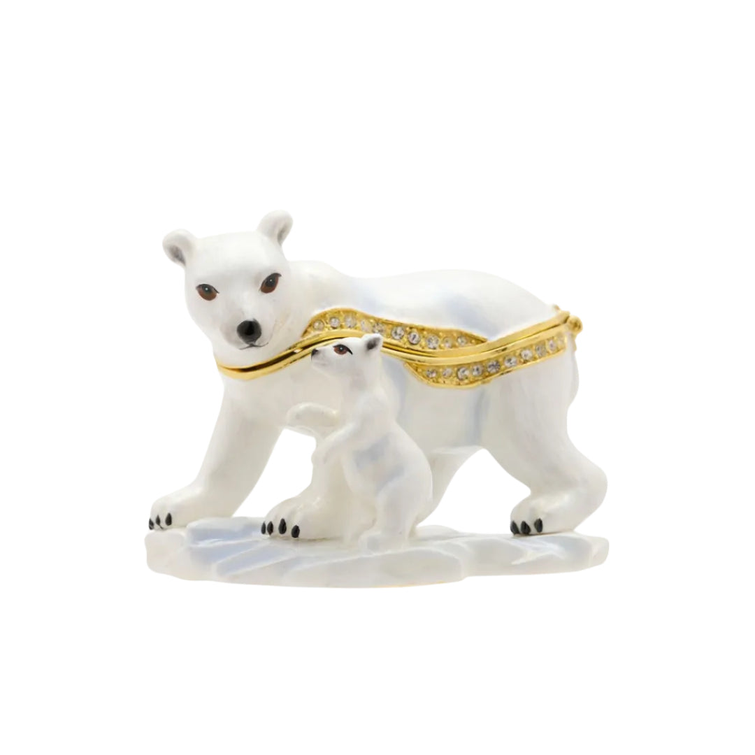 Treasured Trinket – Polar Bear & Cub Trinket Box