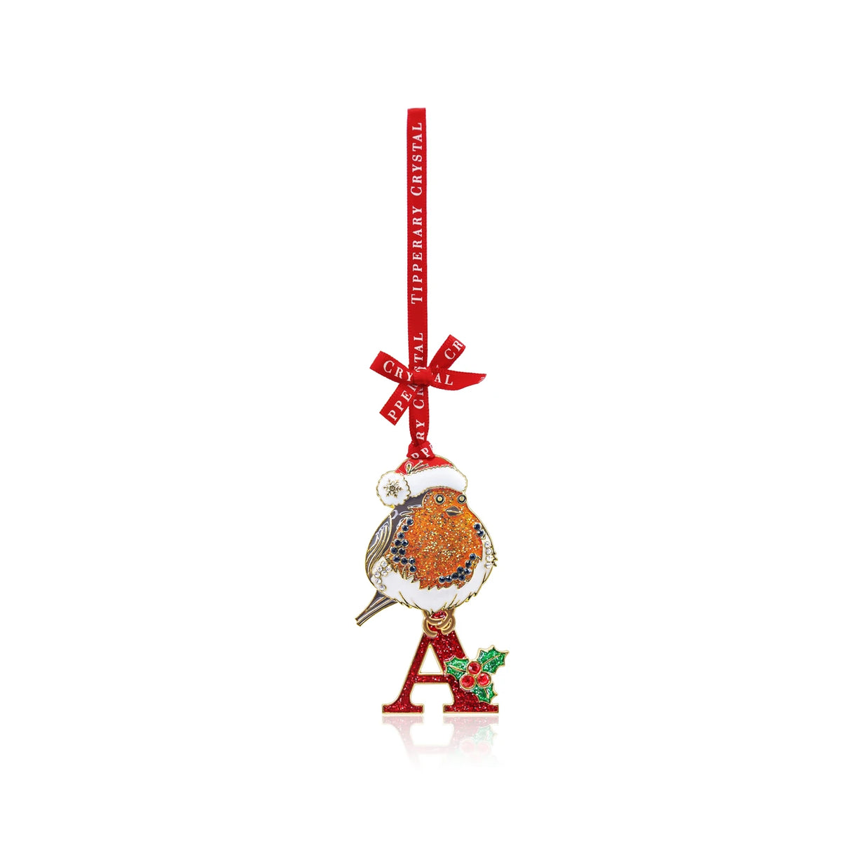 Tipperary Alphabet Robin Christmas Decoration - A
