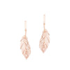 Feather Drop Earrings – Rose Gold
