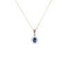 Blue Sapphire-Coloured CZ Cluster Pendant – 9ct Gold