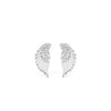 Angel Wing Stud Earrings – Silver