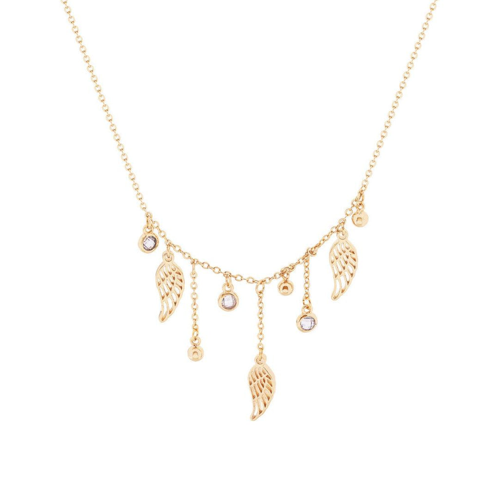 Angel Wings Charm Necklace – Gold