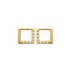 Burren “Golden Frame Stud Earrings” – Gold