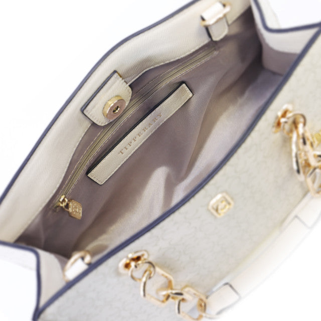 Tipperary Crystal – Monogram Handbag in Ivory