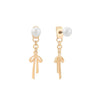 Bow & Pearl Earrings - Gold