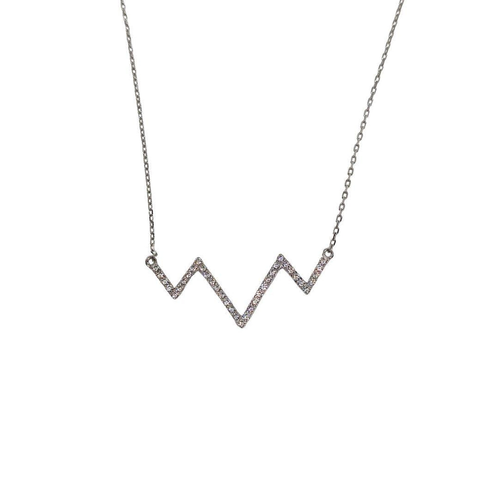 Luna Pulse Sterling Silver Necklace – Silver