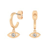 Evil Eye Hoop Earrings - Gold