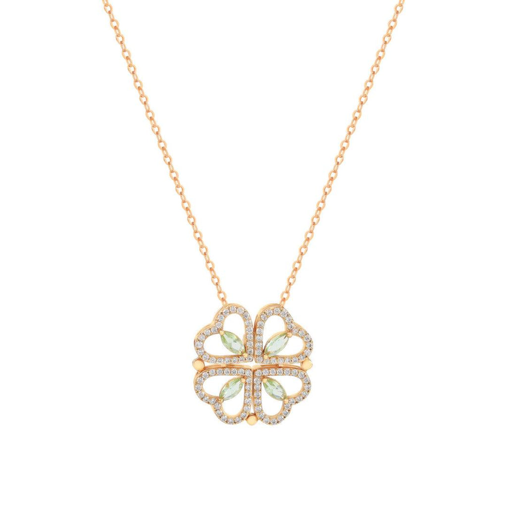 Maureen O’Hara Vintage Clover Pendant – Peridot & Gold