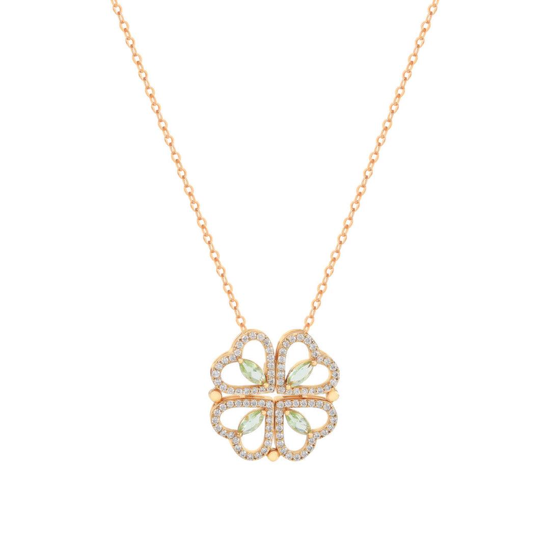 Maureen O’Hara Vintage Clover Pendant – Peridot & Gold