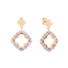 Maureen O’Hara CZ Surround Cutout Flower Earrings – Gold