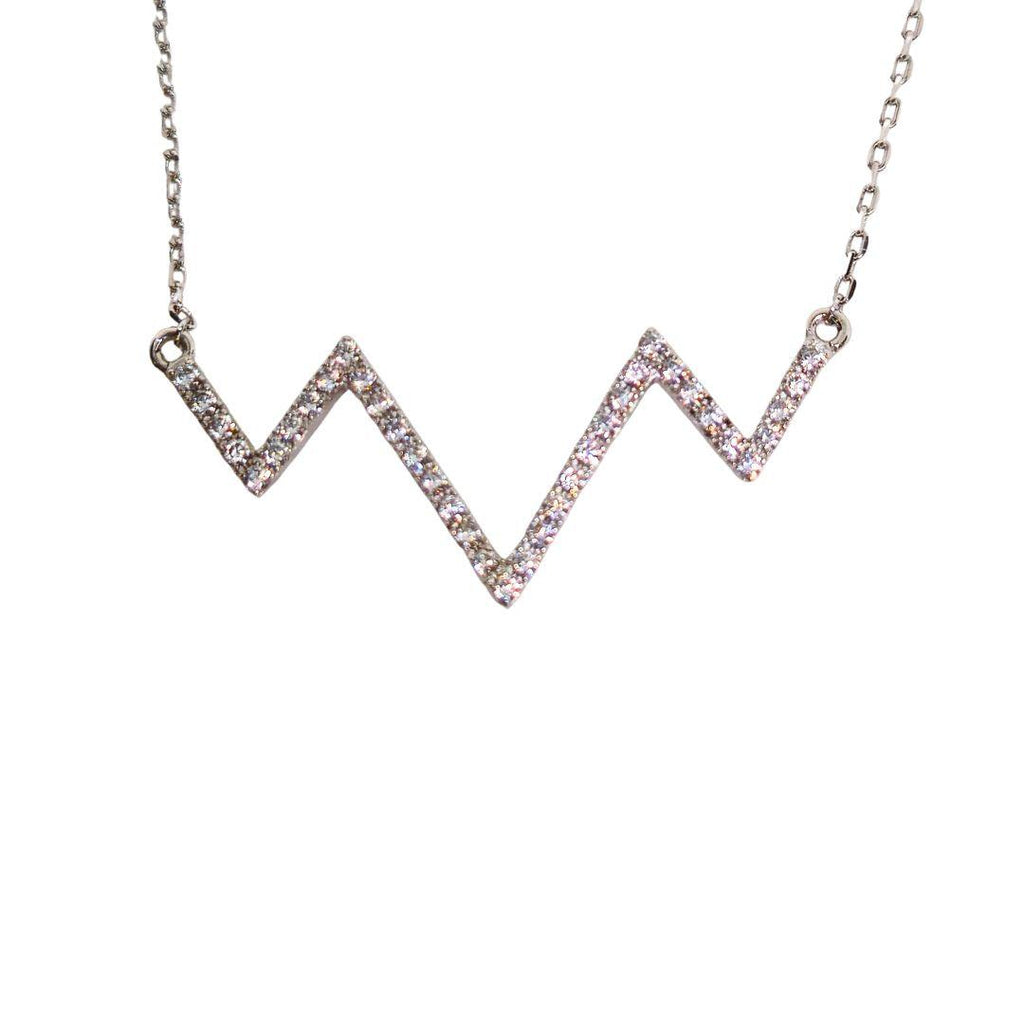 Luna Pulse Sterling Silver Necklace – Silver