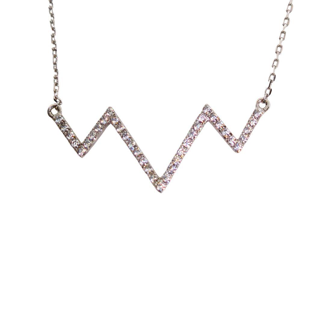 Luna Pulse Sterling Silver Necklace – Silver