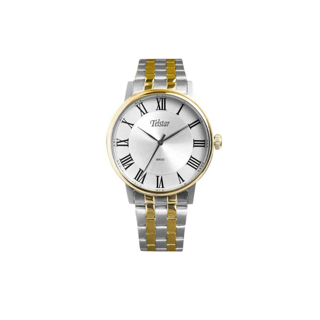 Telstar Gents Two‑Tone Roman Numeral Bracelet Watch