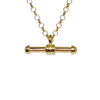 Silver Balance Bar Necklace – Gold