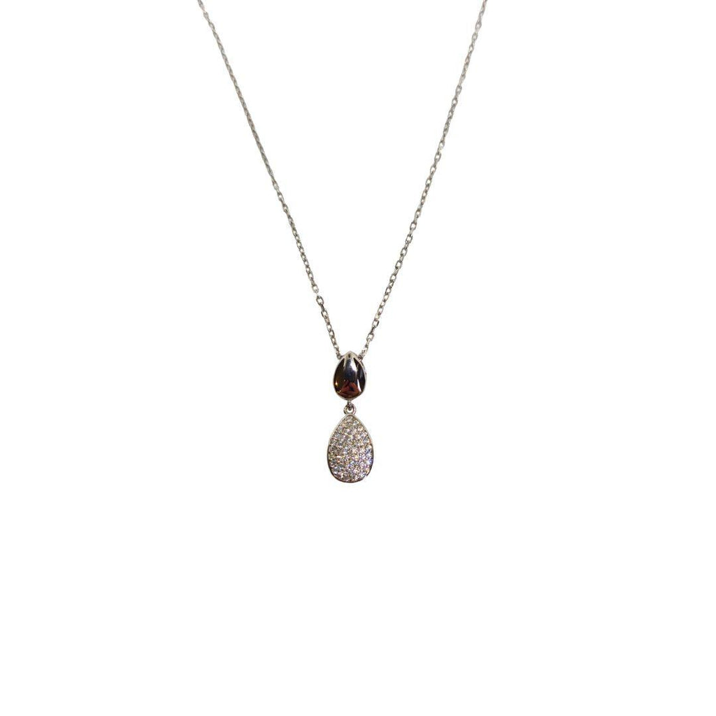 Celeste Sterling Silver Teardrop Pendant – Silver