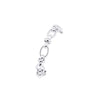 Silver 10.7mm Handmade Oval Pinched Link Chain Bracelet