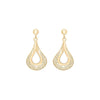 9CT Yellow Gold Teardrop Filigree Drop Earrings
