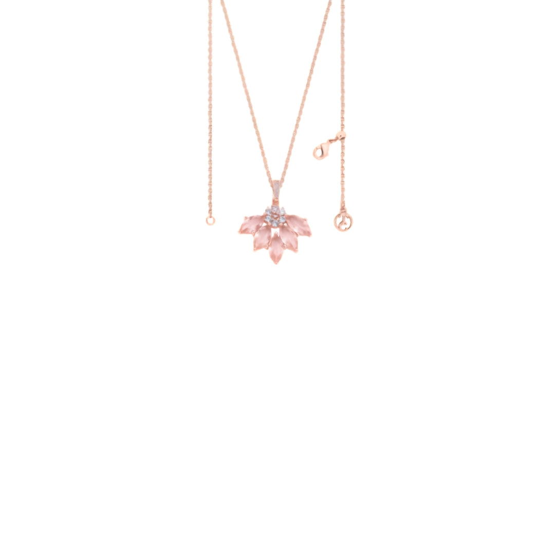 Maureen O'Hara Fan Rose Gold Pendant