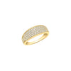 9ct Yellow Gold Pavé CZ Dome Ring