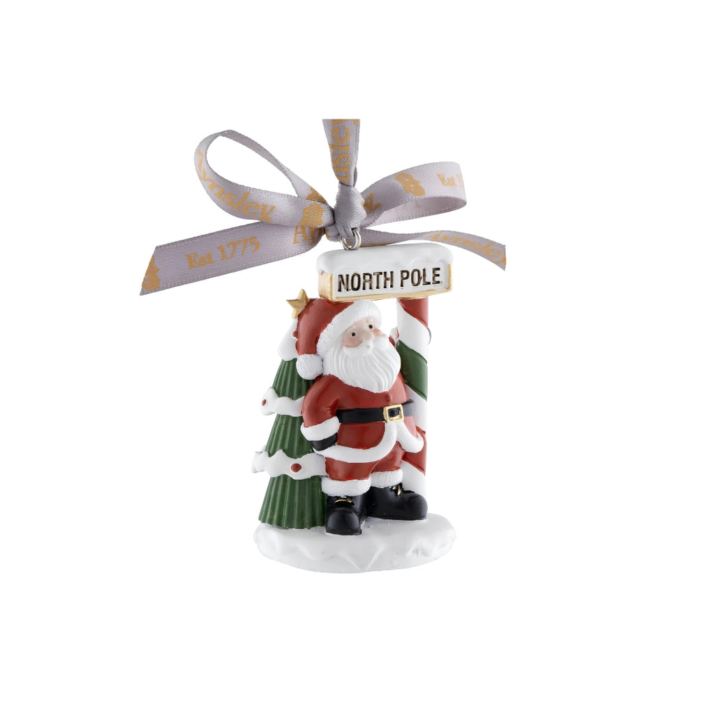 Aynsley Christmas Santa North Pole  ornament
