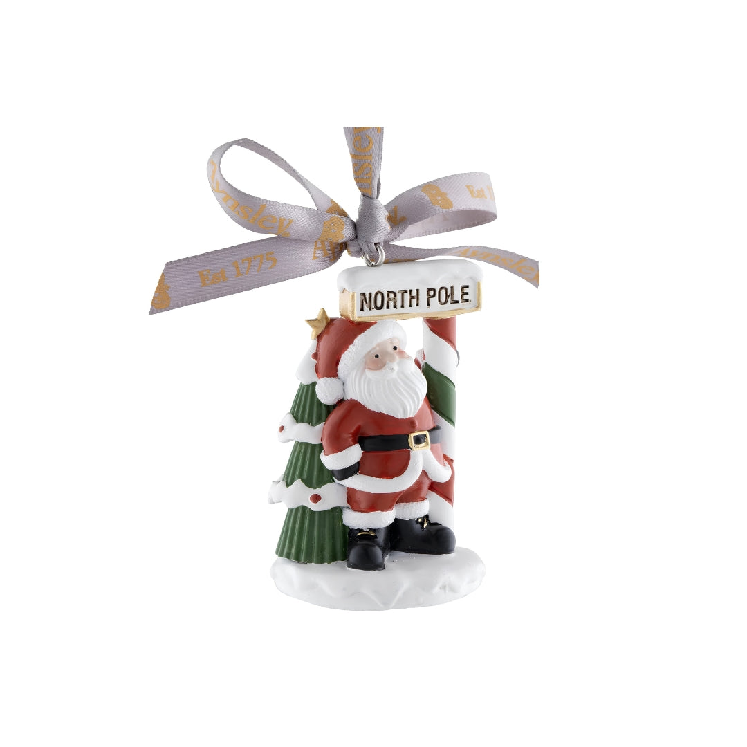 Aynsley Christmas Santa North Pole  ornament