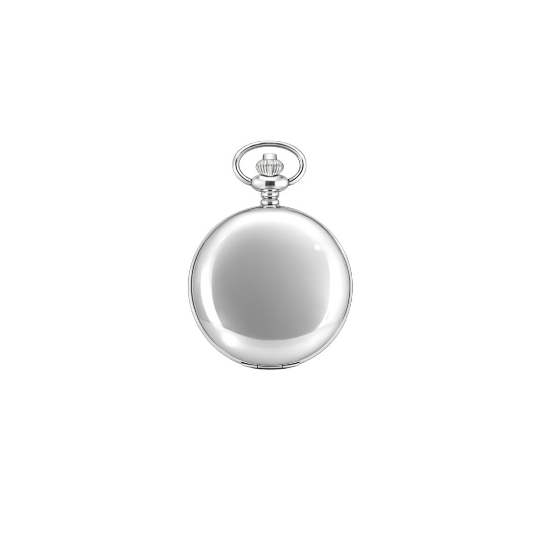 Dalton Silver-Tone Pocket Watch with Full Figure Dial