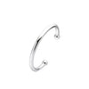 Silver 6mm Solid Round Torque Bangle with 10mm Beads