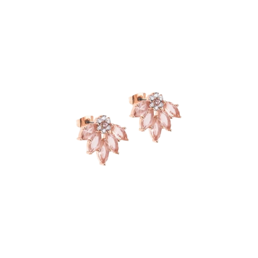 Maureen O'Hara Fan Rose Gold Earrings