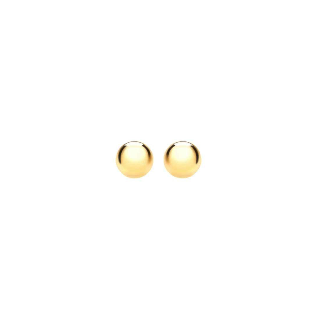 9ct Yellow Gold Polished Ball Stud Earrings