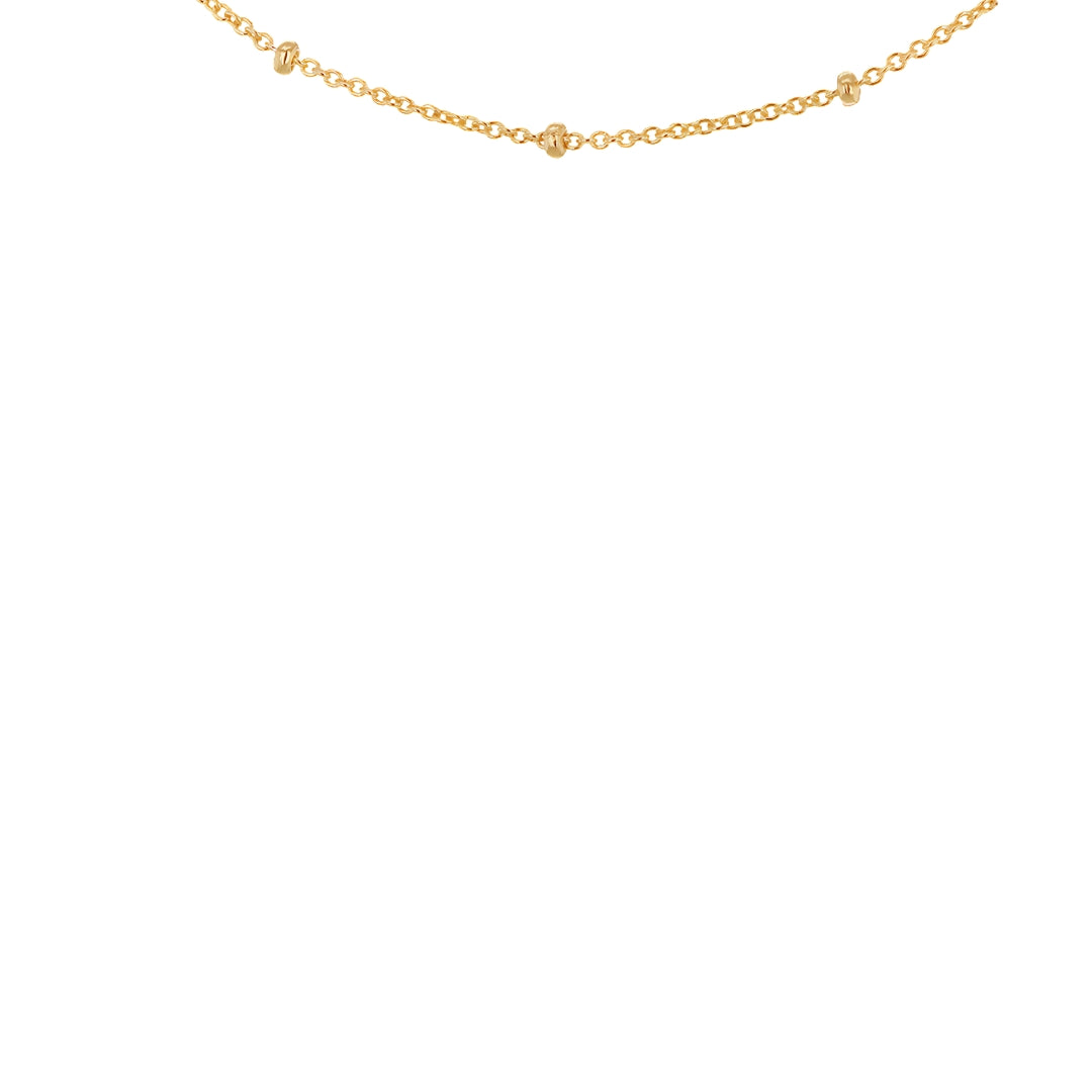 Sterling Silver Yellow Gold Plated Ball & Trace Chain