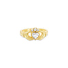 Sterling Silver Gold‑Plated Claddagh Ring