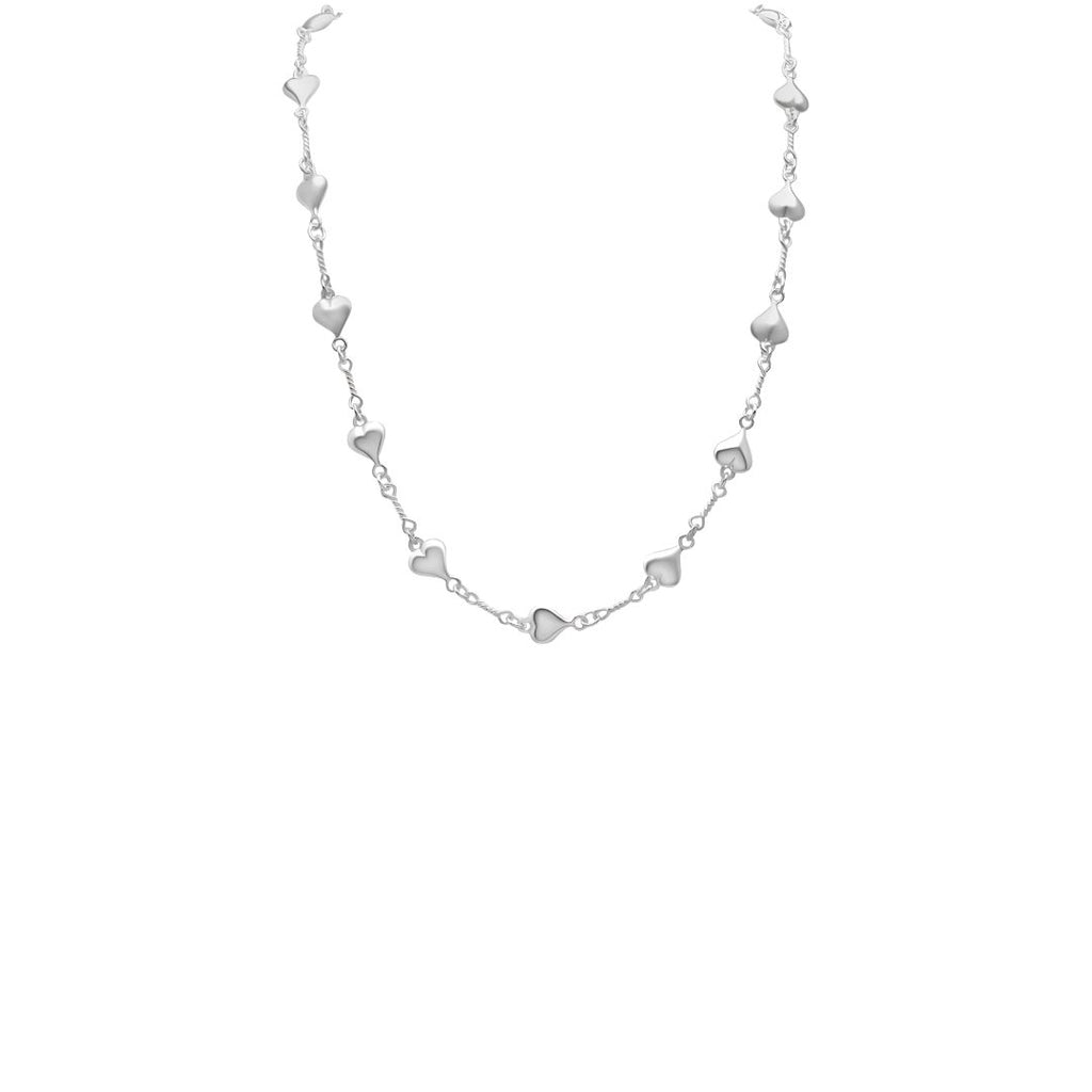 Silver 8.5mm Handmade Heart Twist Chain
