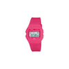 Casio F-91W Colour Collection – Pink Resin Case and Strap with Digital Display